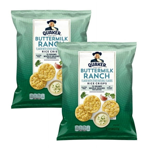 Quaker,2PACK Rice Crisps, Buttermilk Ranch, Gluten Free