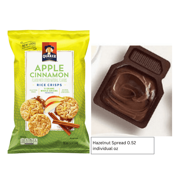 Quaker Apple Cinnamon Popped Rice Crisps, 3.52oz Individual Packed Snack Gluten Free
