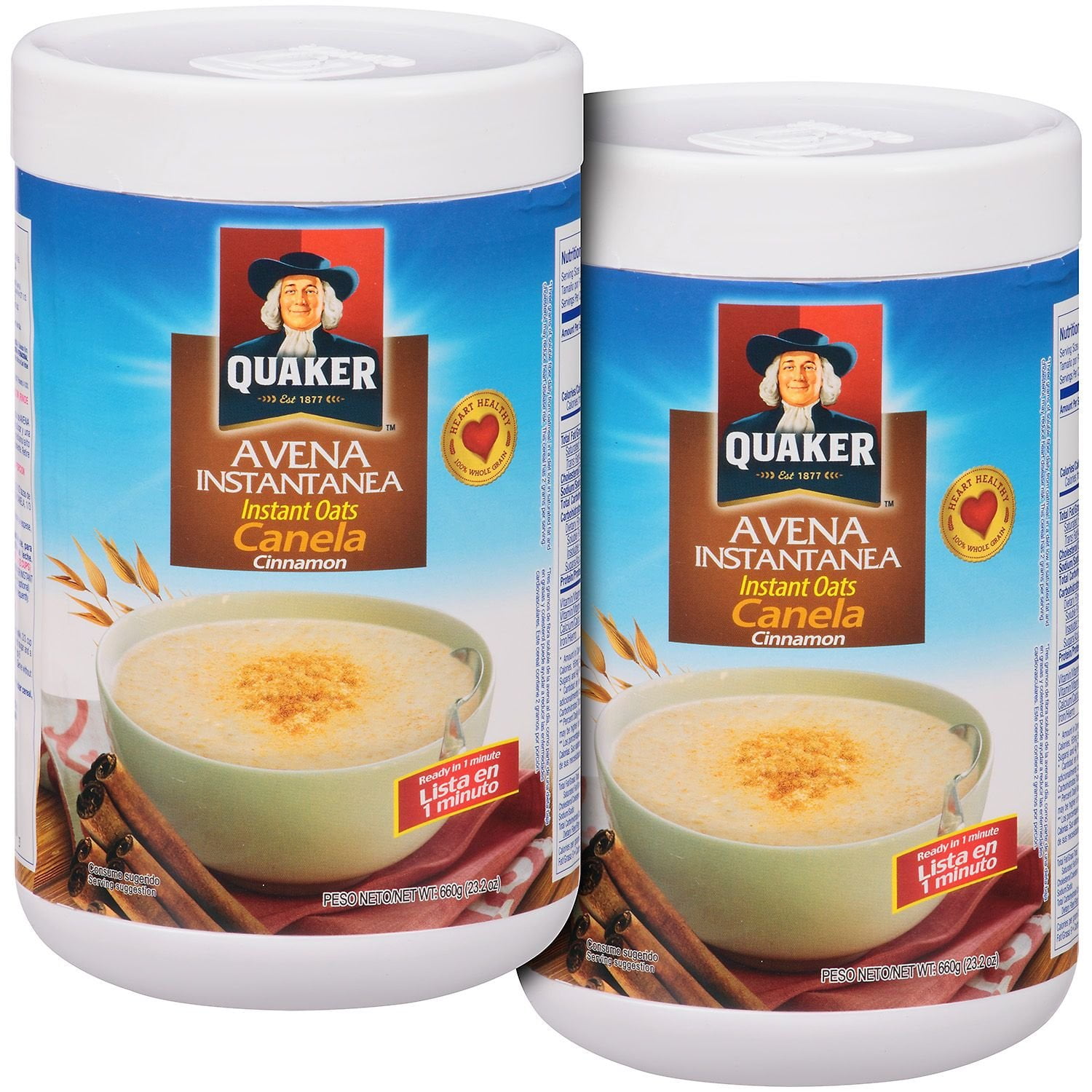 Quaker Avena Instantanea Canela Instant Oats Cinnamon 11.6 Oz (Pack Of 2)