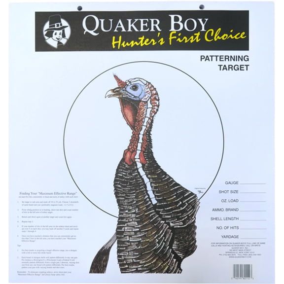 Quaker Boy Paper Target Turkey 20" X 20" 100-Pack 80112