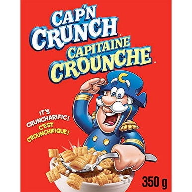 Quaker CAP'N CRUNCH Cereal 350g/12.34 oz., {Imported from Canada}