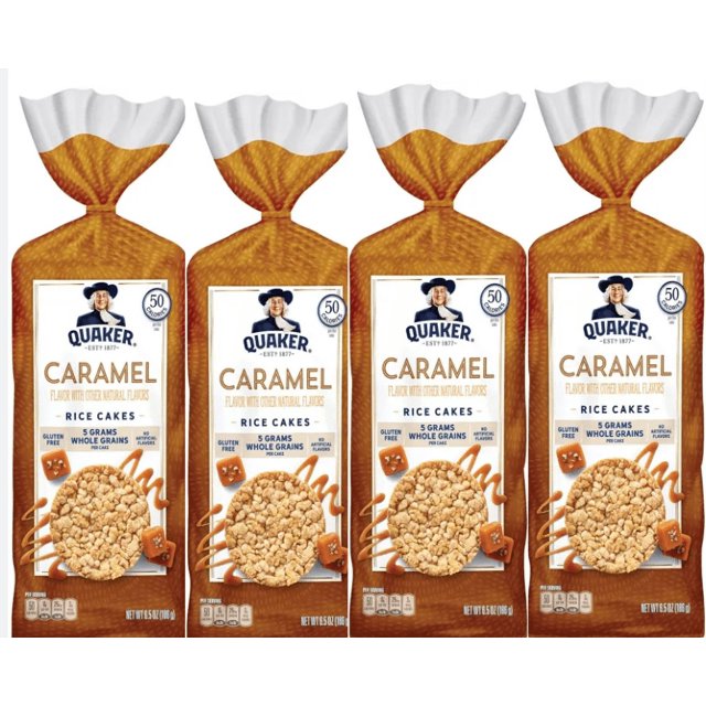 Quaker Caramel Corn Gluten Free Rice Cakes - 6.5oz paack of 4 - Walmart.com