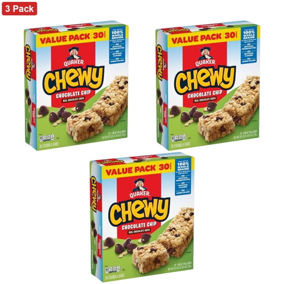 Quaker Chewy Chocolate Chip Granola Bars - 25.2oz/30ct