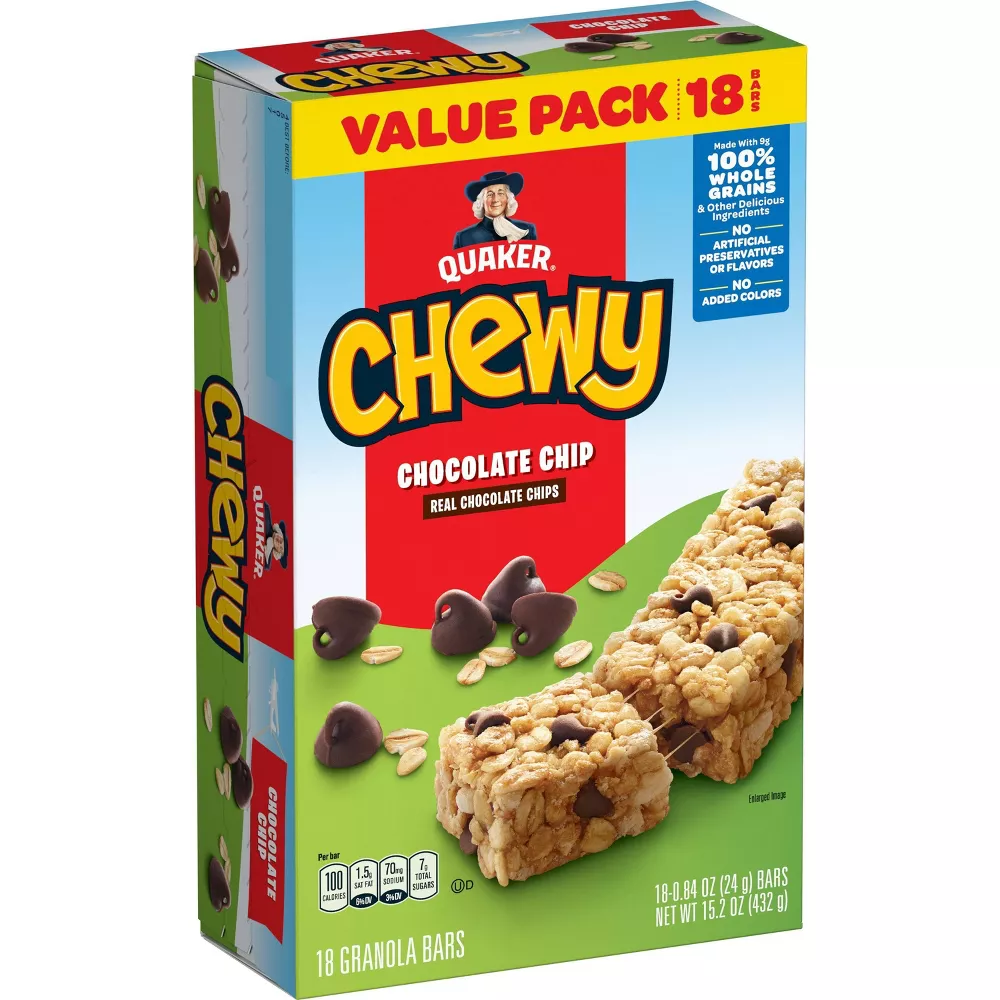 Quaker Chewy Chocolate Chip Granola Bars - Walmart.com