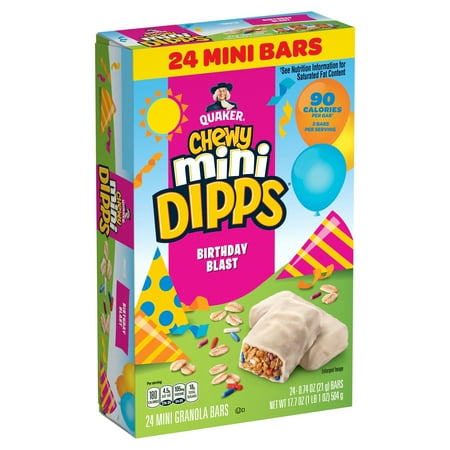 Quaker Chewy Dipps Birthday 17.7 oz 24 Count