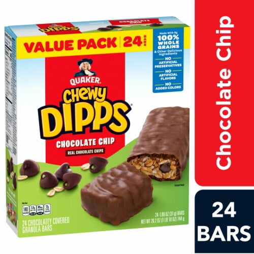 Quaker Chewy Dipps Chocolate Chip Granola Bars 24 ct