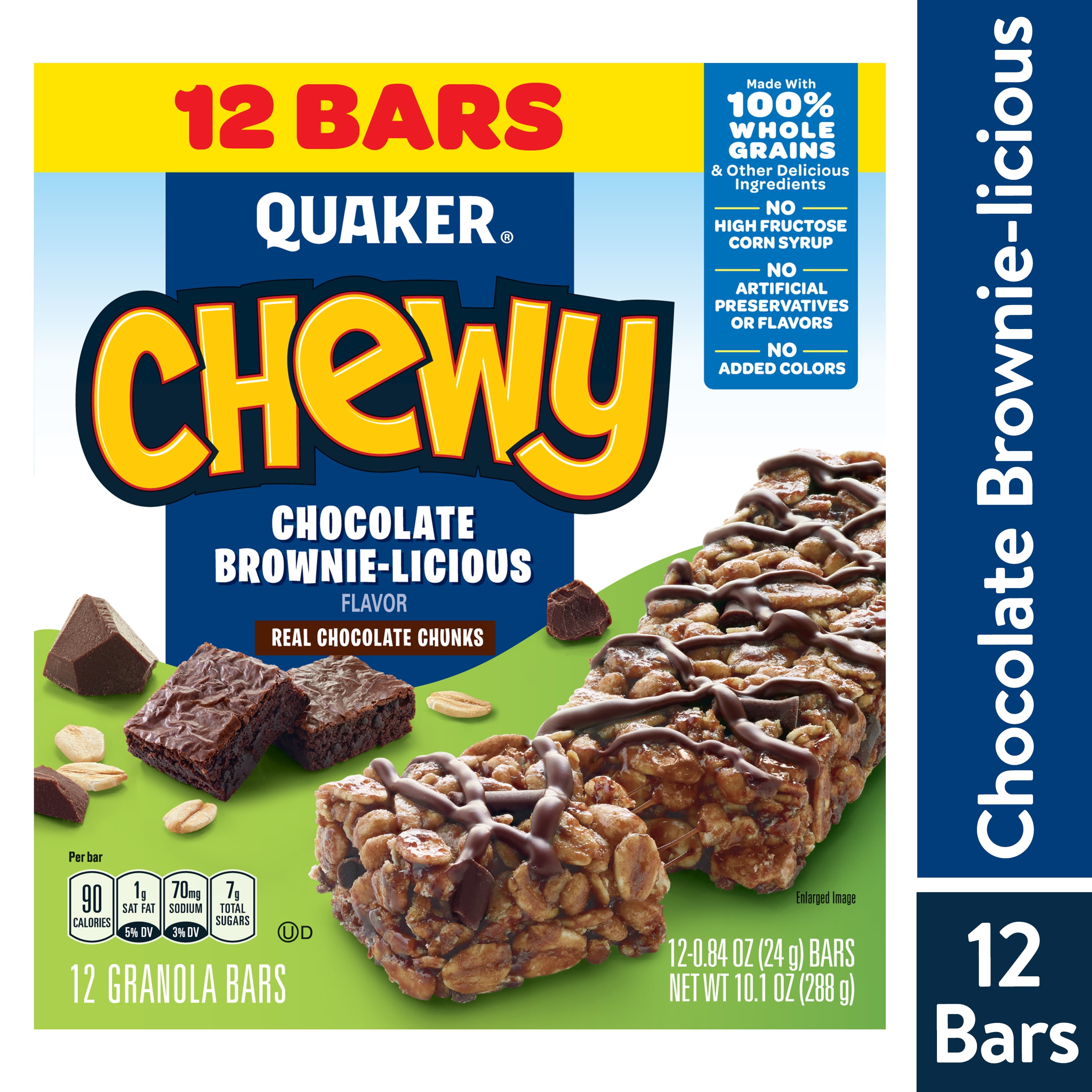 Quaker Chewy Granola Bars, Chocolate Brownie-licious (12 Pack)