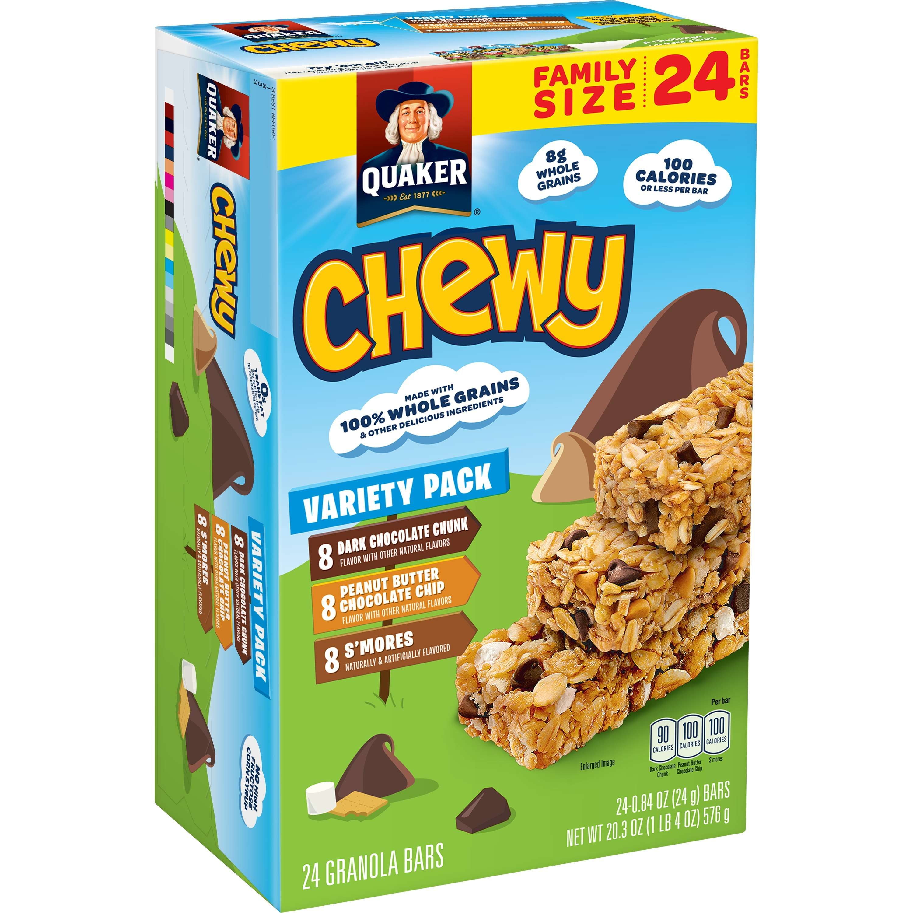 Quaker Chewy Granola Bars Variety Pack, 24 Pack