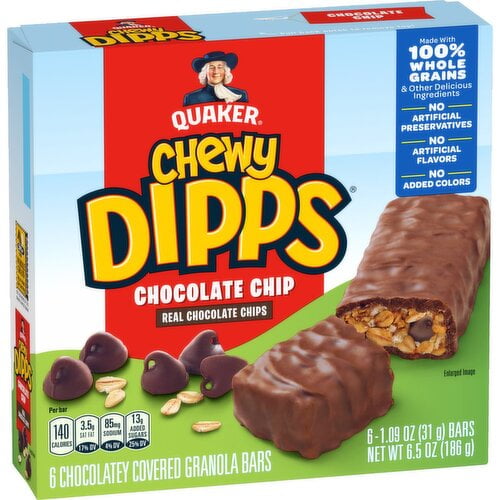 Quaker Chocolate Chip Chewy Dipps Granola Bars