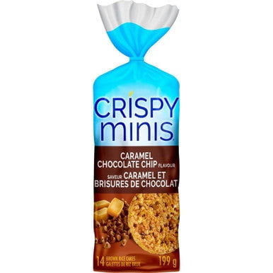 Quaker Crispy Minis Caramel Chocolate Chip Flavor Large Brown Rice Cakes, 199g/7 oz