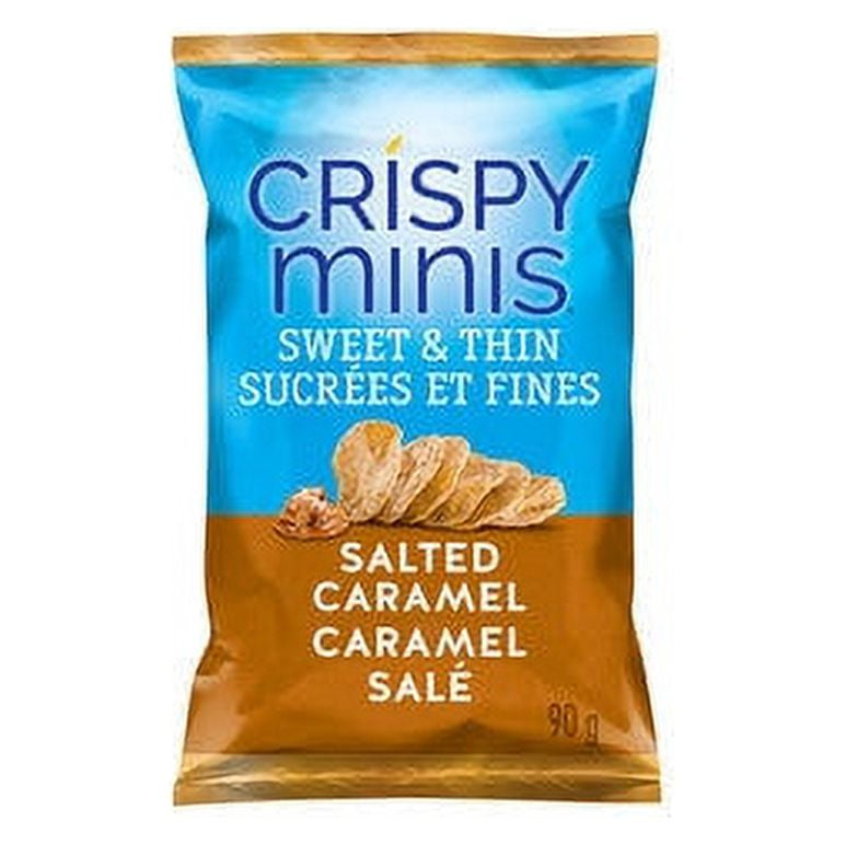 Quaker Crispy Minis Sweet & Thin Salted Caramel Brown Rice Chips, 90g/3.15 oz. Bag {Imported from Canada}