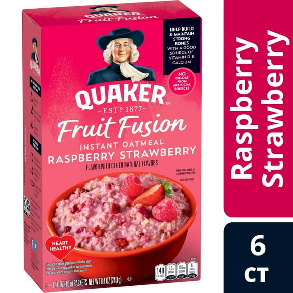 Quaker Fruit Fusion Raspberry Strawberry Instant Oatmeal