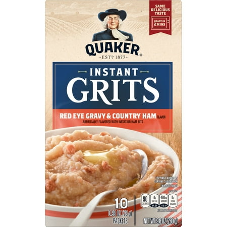 product image of Quaker Instant Grits, Ham and Redeye Gravy, 9.8 oz Box