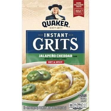 Quaker Instant Grits Jalapeno Cheddar 0.98 oz, 12 Count Box