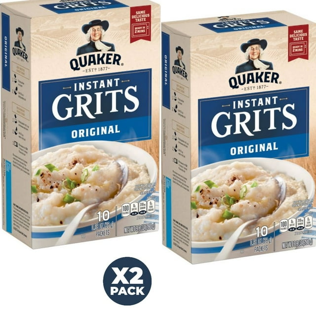 Quaker Instant Grits Plain 10ct pack of 2