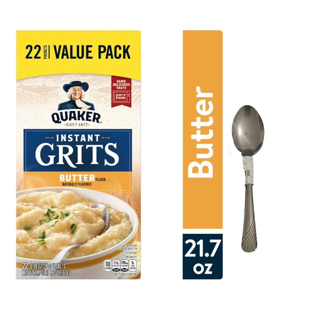 Quaker, Instant Grits Value Pack, Butter, 0.99 oz, 22 Packets With