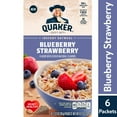 thumbnail image 1 of Quaker Instant Oatmeal, Blueberry & Strawberry, 1.37 oz Box, 6 Packets, 1 of 7