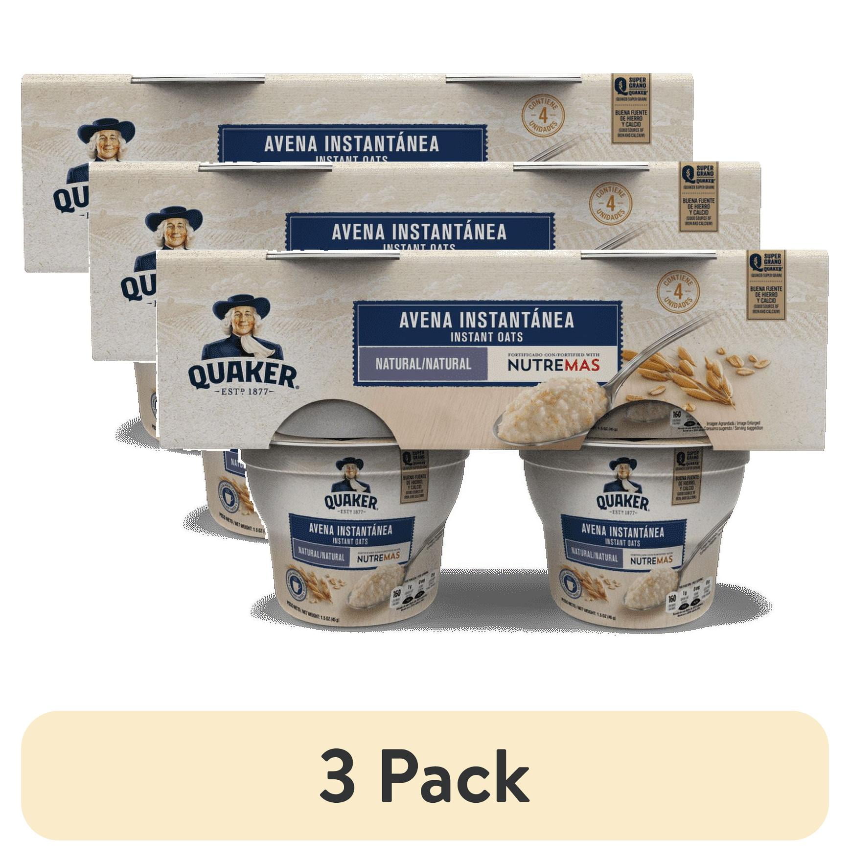 (3 pack) Quaker Instant Oatmeal Cups Original Flavor 4pk - Walmart.com