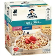 Quaker Instant Oatmeal Fruit & Cream, Variety Pack (40 pk.)