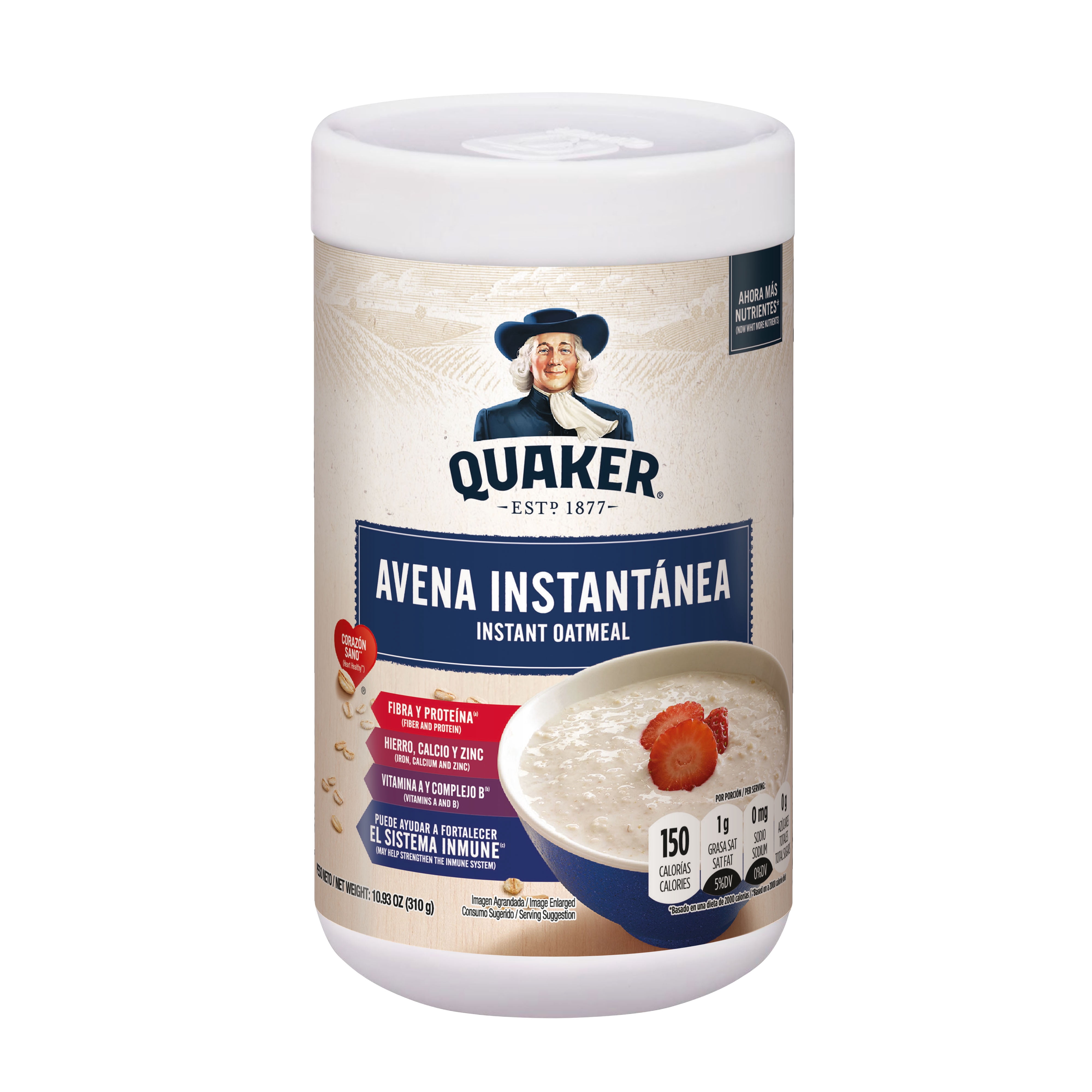 Quaker Instant Oatmeal High Iron, 10.9oz Hot Breakfast Cereals
