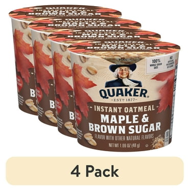 Quaker Maple & Brown Sugar Flavored Instant Oatmeal, 1.69 oz Cup, 1 Count