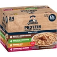 thumbnail image 1 of Quaker Instant Oatmeal, Protein 4 Flavor Variety Pack, 7g+ Protein, Individual Packets, 24 Count, 1 of 4