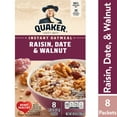 thumbnail image 1 of Quaker Instant Oatmeal, Raisin Date Walnut, 10.4 Oz, 1 of 8