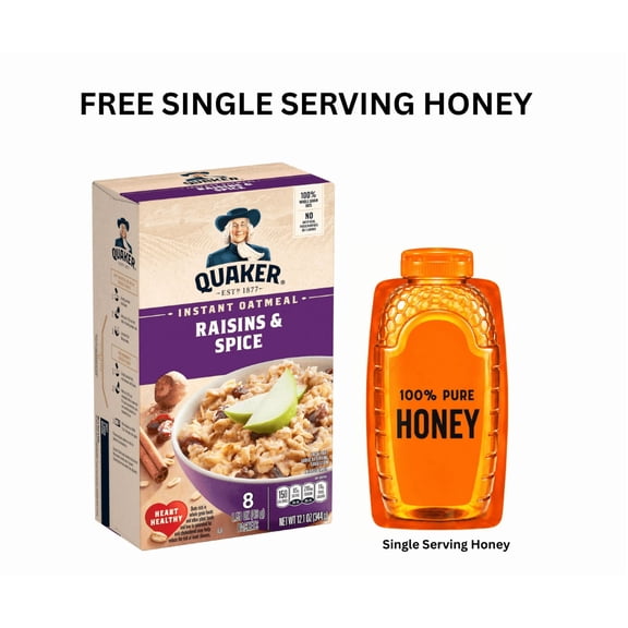 Quaker Instant Oatmeal Raisin & Spice 12.1 Oz Box