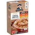 thumbnail image 1 of Quaker Instant Oatmeal Fiber & Protein Variety Pack. 1 Box with 8 Individual Packets. Banana Cinnamon Maple Brown Sugar, 1 of 5