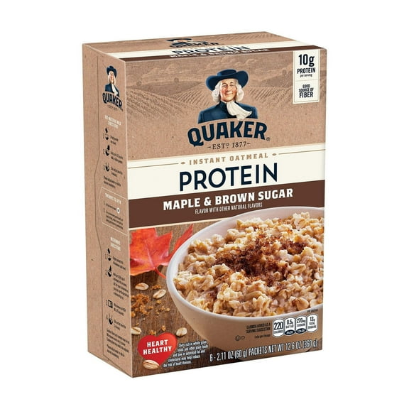 Quaker Instant Protein Maple Brown Sugar 12.6 oz (Pack of 2)