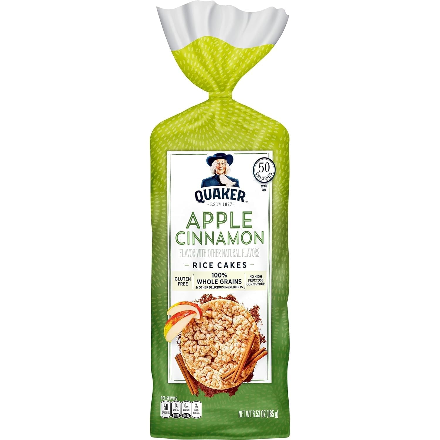 Quaker Large Rice Cake Apple Cinnamon flavor 6.53oz