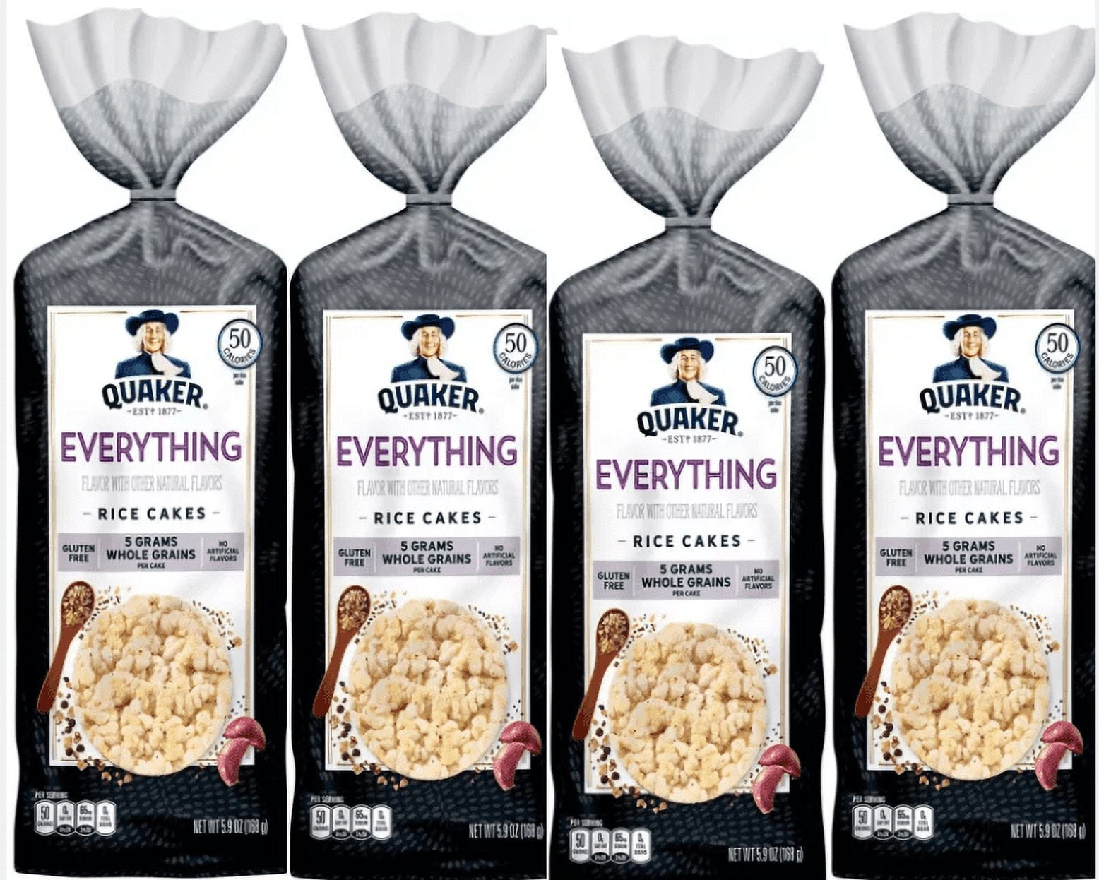 Quaker Large Rice Cake Everything 5.9oz pack of 4