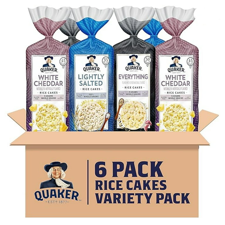 Rice cake & Harry③ Quaker Low Calorie Large Rice Cakes, 3 Flavor Topper Variety Pack