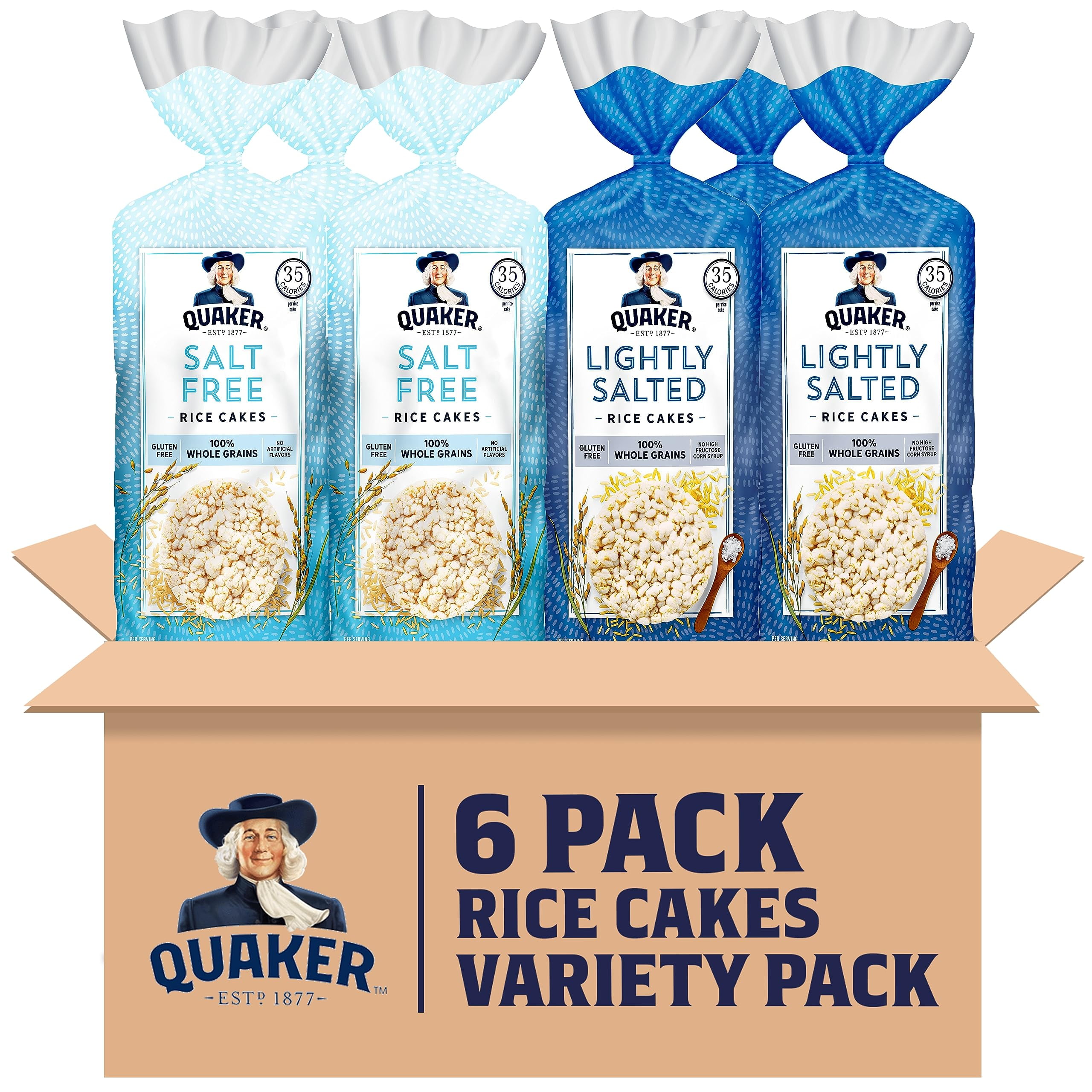 Quaker Large Rice Cakes, ESF27 Gluten Free, Lightly Salted + Salt