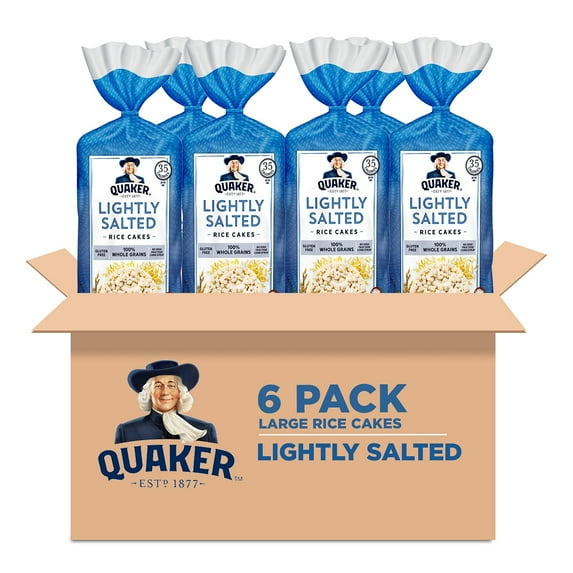 Quaker Large Rice Cakes, Lightly Salted, Pack of 6 YUN17