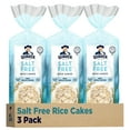 thumbnail image 1 of Quaker Large Rice Cakes, AIF4&nbsp;Salt Free, 8.53 Ounce (Pack of 3), 1 of 3