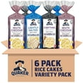 Quaker Large Rice Cakes, YPF5 3 Flavor Topper Variety Pack, Pack of 6