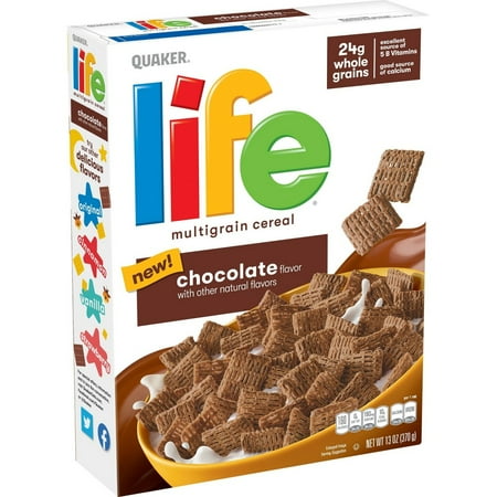 Quaker Life Chocolate Cereal - 13 oz. (Pack of 4)
