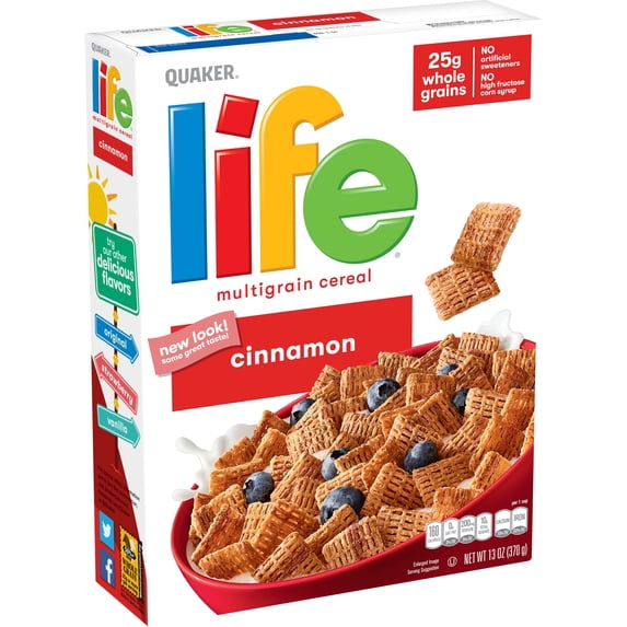 Quaker Life Cinnamon, Breakfast Cereal, 13 oz Box