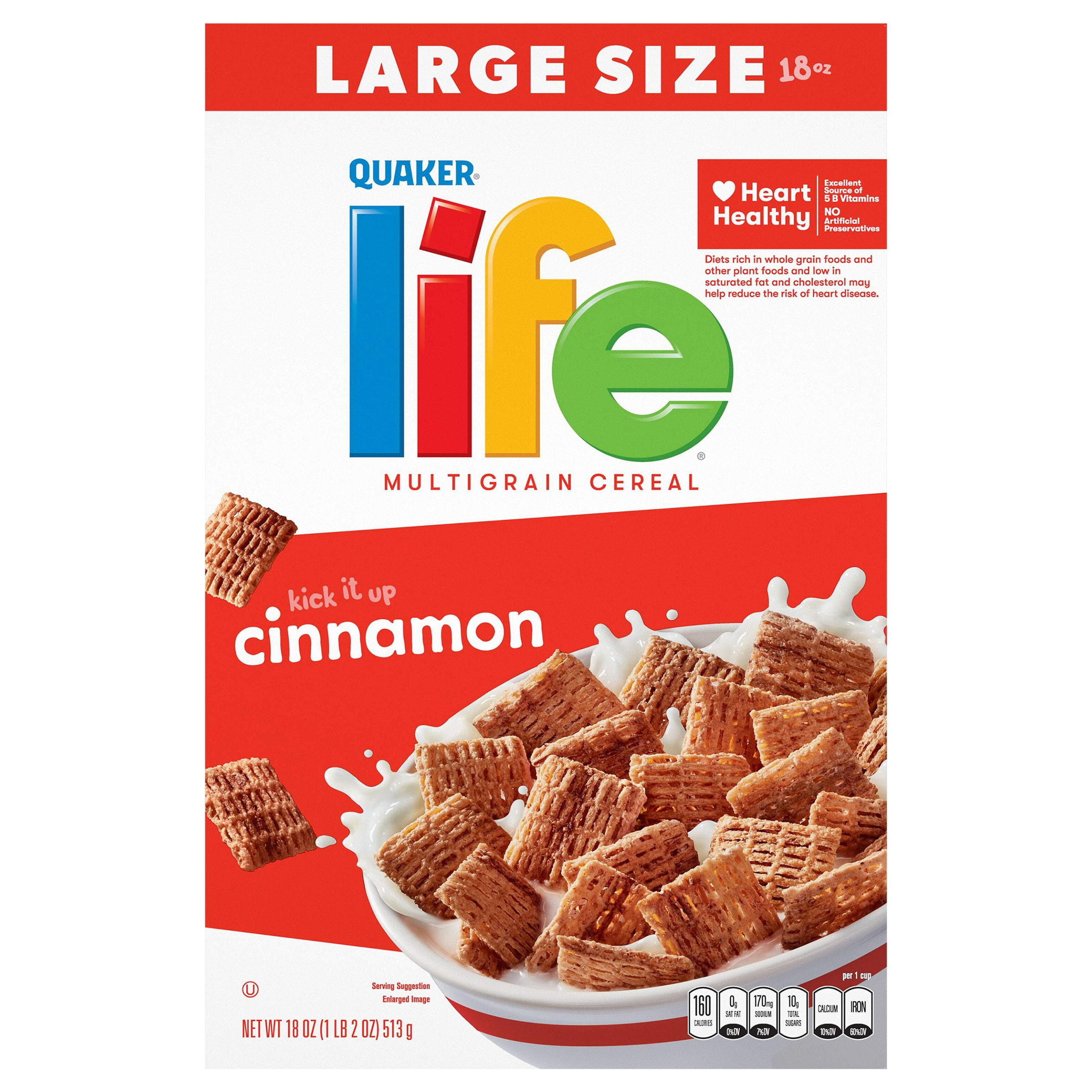Quaker Life Cinnamon Multigrain Cereal - 18 oz