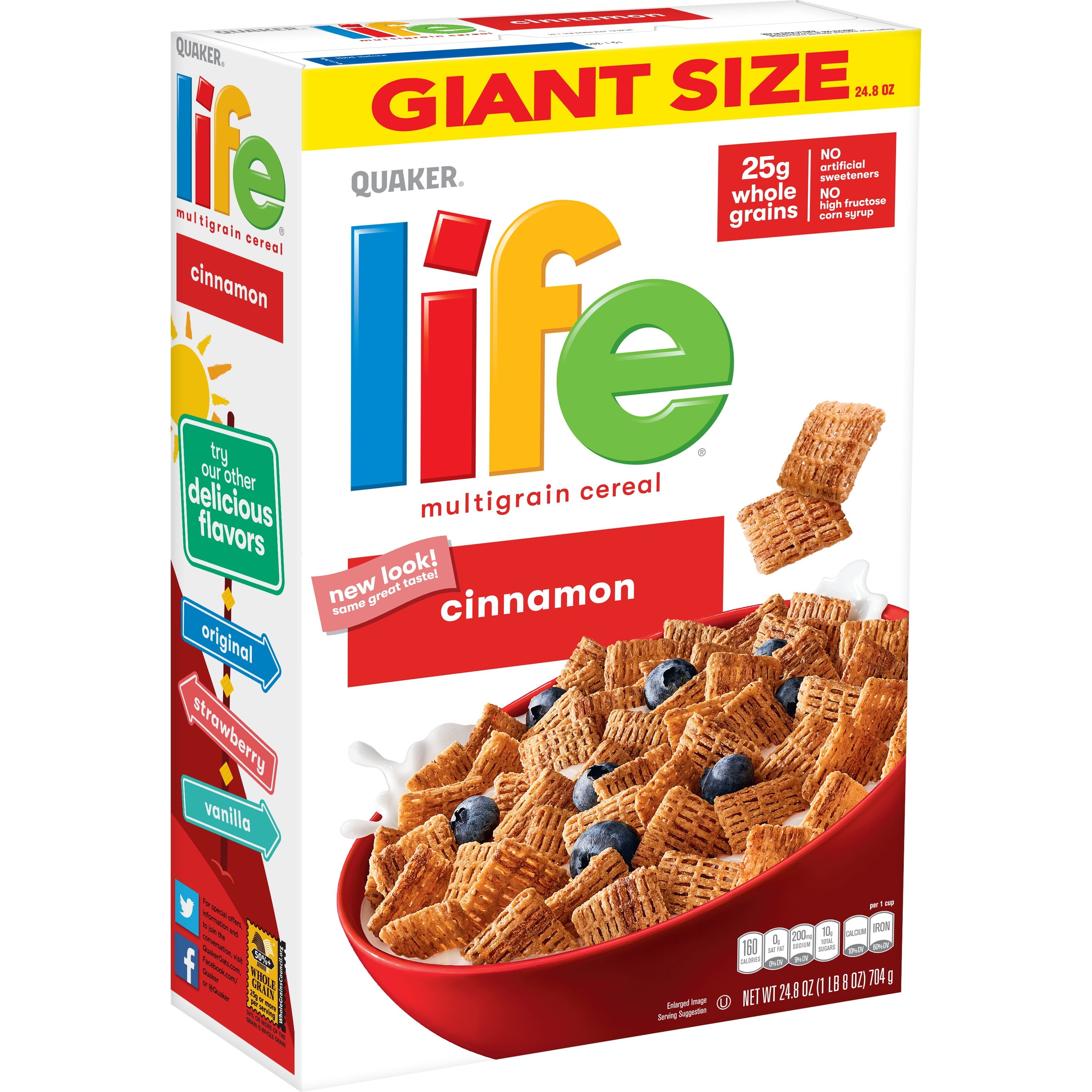 Quaker Life Cinnamon Multigrain Cereal Giant Size, 24.8 oz