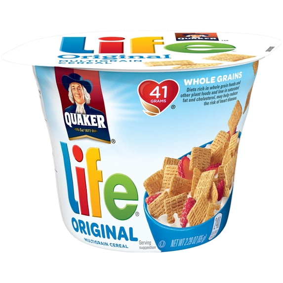 Quaker Life Multigrain Breakfast Cereal, Original, 2.29 oz Cup