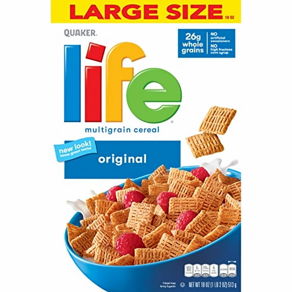 Pack Of 2 Quaker Life Original Multigrain Cereal - 18 oz (Packaging May Vary)