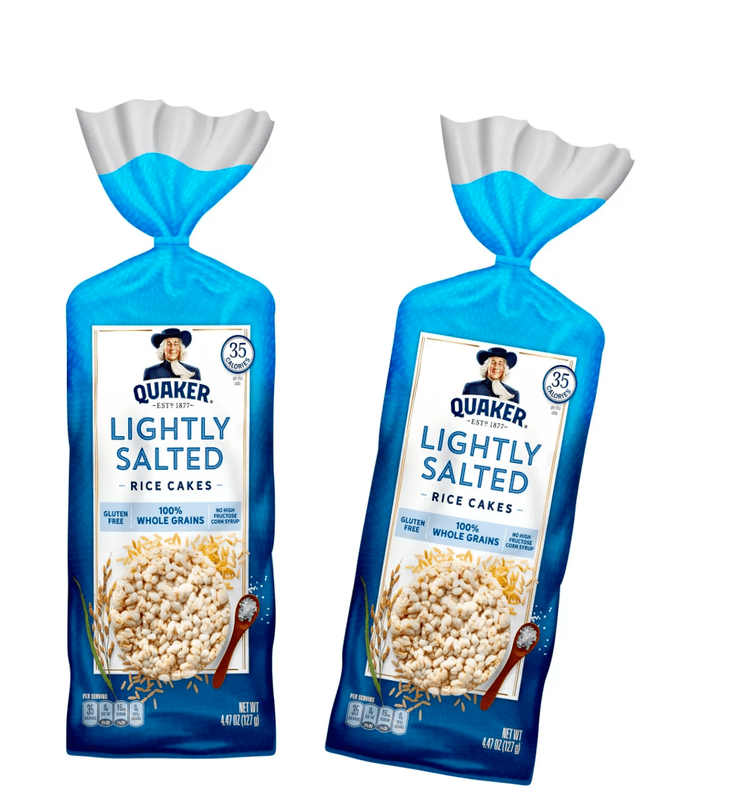 Quaker Lightly Salted Gluten Free Rice Cakes 4.47oz pack of 2