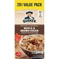 thumbnail image 1 of Quaker Maple & Brown Sugar Flavor Instant Oatmeal, 1.51 oz 20 Packets, 1 of 10