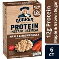 thumbnail image 1 of Quaker® Maple & Brown Sugar Protein Instant Oatmeal, 1 of 2