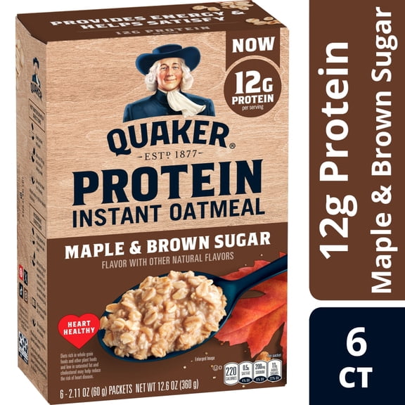 Quaker Maple & Brown Sugar Protein Instant Oatmeal