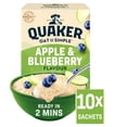thumbnail image 1 of Quaker Oat So Simple Apple & Blueberry Porridge Sachets Cereal 10 x 36g, British Import (Pack of 3), 1 of 5