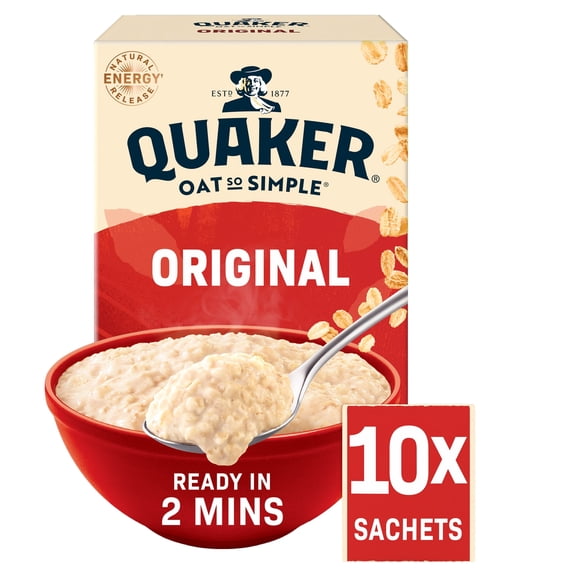 Quaker Oat So Simple Original Porridge Sachets 10x27g, Imported from Britain