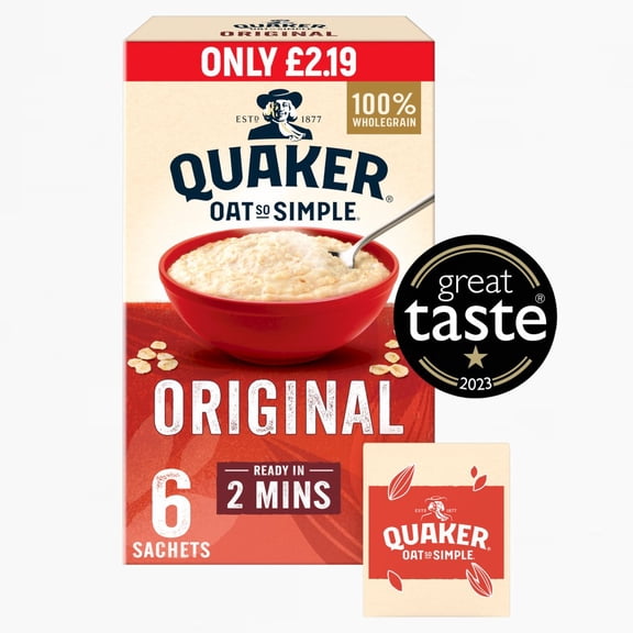 Quaker Oat So Simple Original Porridge Sachets 162g (pack of 8)